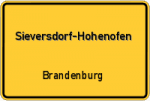 Sieversdorf-Hohenofen - Brandenburg – Breitband Ausbau – Internet Verfügbarkeit (DSL, VDSL, Glasfaser, Kabel, Mobilfunk)